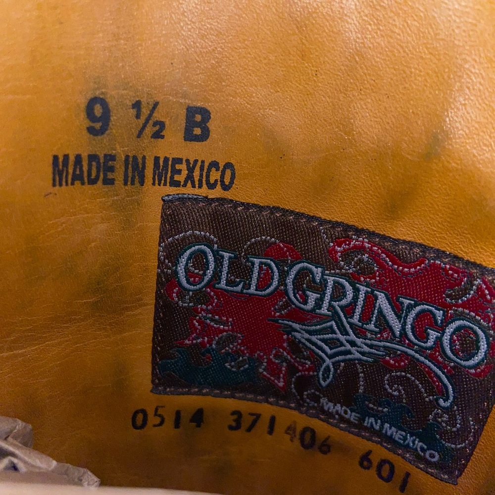 Old Gringo Vintage Mayra Brown and Red Tall Leather Cowboy Boots - Picture 6 of 7